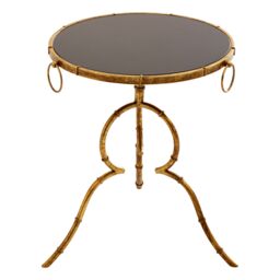 Orsina Elegant Black Tempered Glass Top Accent Table, Modern Design Side Table By Couch, Durable Small Lounge Table - thumbnail 2