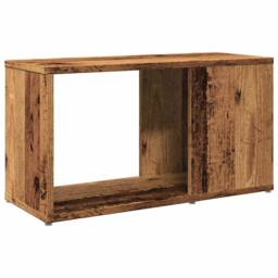 Berkfield Home TV Cabinet Old Wood 60x24x32cm Engineered Wood in Brown - Size: 60 x 24 x 32 cm - thumbnail 7