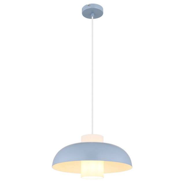 Netlighting Lowe Dome Pendant Ceiling Light Blue Matt 1x E27 - image 1