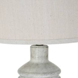 Lemon Pavilion Furniture and Decor Amorie Table Lamp with Linen Shade - Resin - L41 x W41 x H71 cm White - thumbnail 4