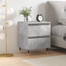 Berkfield Home Bedside Cabinet Concrete Grey 40x35x50 cm Engineered Wood - Size: 40 x 35 x 50 cm