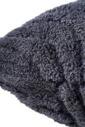 Living and Home 3D Wave Textured Plush Throw Pillow Cover in Dark Grey - thumbnail 7