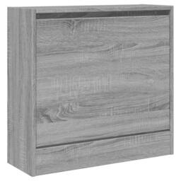 Berkfield Home Shoe Cabinet Grey Sonoma 60x21x57 cm Engineered Wood - Size: 60 x 21 x 57 cm - thumbnail 4