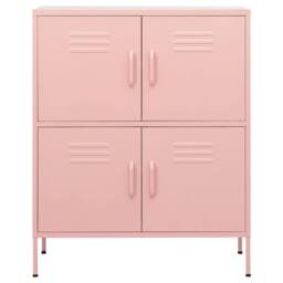 Berkfield Home Storage Cabinet Pink 80x35x101.5 cm Steel - thumbnail 3