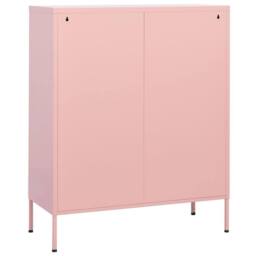 Berkfield Home Storage Cabinet Pink 80x35x101.5 cm Steel - thumbnail 5