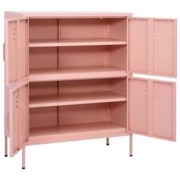 Berkfield Home Storage Cabinet Pink 80x35x101.5 cm Steel - thumbnail 6