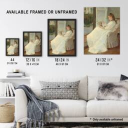 Artery8 Portrait of Sister at a Window Morisot Framed Wall Art Print - Size: A4 - thumbnail 3