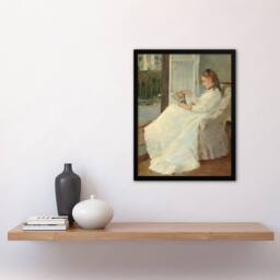 Artery8 Portrait of Sister at a Window Morisot Framed Wall Art Print - Size: A4 - thumbnail 4