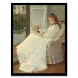 Artery8 Portrait of Sister at a Window Morisot Framed Wall Art Print - Size: A4 - thumbnail 1