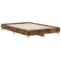 Berkfield Home Bed Frame No Mattress Smoked Oak 120x200 cm Engineered Wood in Brown - Size: Small Double - thumbnail 7