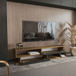 Decorotika Cortez Modern Tv Stand Tv Unit for Tv's up to 72 inch in Ecru - thumbnail 3