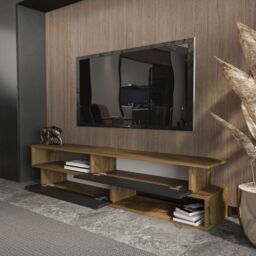 Decorotika Cortez Modern Tv Stand Tv Unit for Tv's up to 72 inch in Ecru - thumbnail 4
