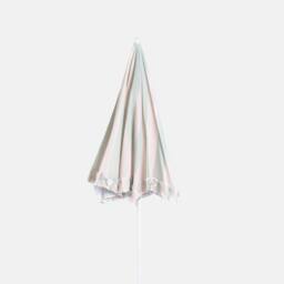 OHS Stripe Parasol Umbrella Garden Outdoor Canopy Sun Shade Beach in Pale Green - thumbnail 7