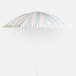 OHS Stripe Parasol Umbrella Garden Outdoor Canopy Sun Shade Beach in Pale Green - thumbnail 5