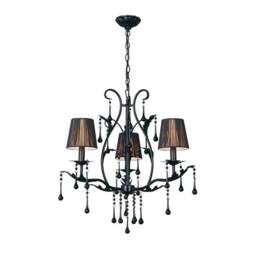 Netlighting Flur Pendant Round 3 Light E14 Black - thumbnail 1
