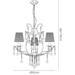 Netlighting Flur Pendant Round 3 Light E14 Black - thumbnail 5