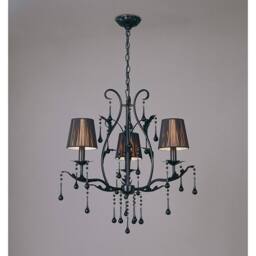 Netlighting Flur Pendant Round 3 Light E14 Black - thumbnail 2