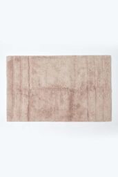 Homescapes Spa Supreme Luxury Bath Mat & Pedestal Set in Stone - thumbnail 2