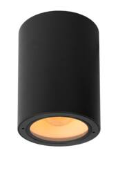 Lucide 'VOLANTIS' Non Dimmable Outdoor Mounted Ceiling Spotlight 1xE27 in Black - thumbnail 1