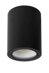 Lucide 'VOLANTIS' Non Dimmable Outdoor Mounted Ceiling Spotlight 1xE27 in Black - thumbnail 2
