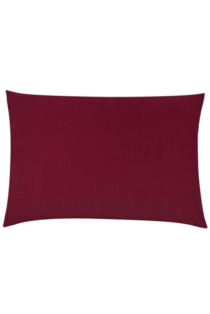 Furn Contra Soft Velvet Contrast Coloured Reverse Cushion in Maroon - Size: 40 cm x 60 cm - image 1