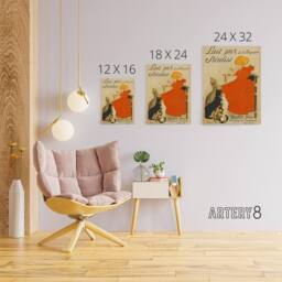 "Artery8 Steinlen Quillot Brothers French Milk Advert Canvas Wall Art Print - Size: W18"" x H24""" - thumbnail 4