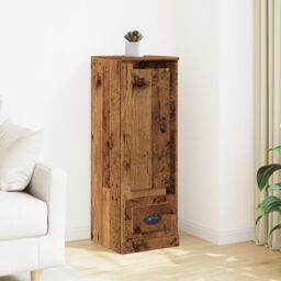 Berkfield Home Highboard Old Wood 36x35.5x103.5 cm Engineered Wood in Brown - thumbnail 1