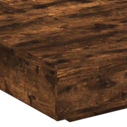 Berkfield Home Modern Coffee Table with LED Lights Smoked Oak 100x100x31 cm in Brown - Size: 100 x 100 x 31 cm - thumbnail 9