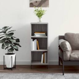 Berkfield Home Sideboard Grey Sonoma 34.5x32.5x90 cm Engineered Wood - thumbnail 2