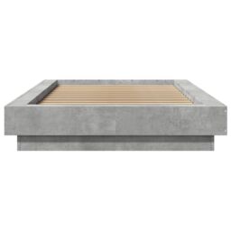 Berkfield Home Bed Frame without Mattress Concrete Grey 90x190 cm Single - thumbnail 4