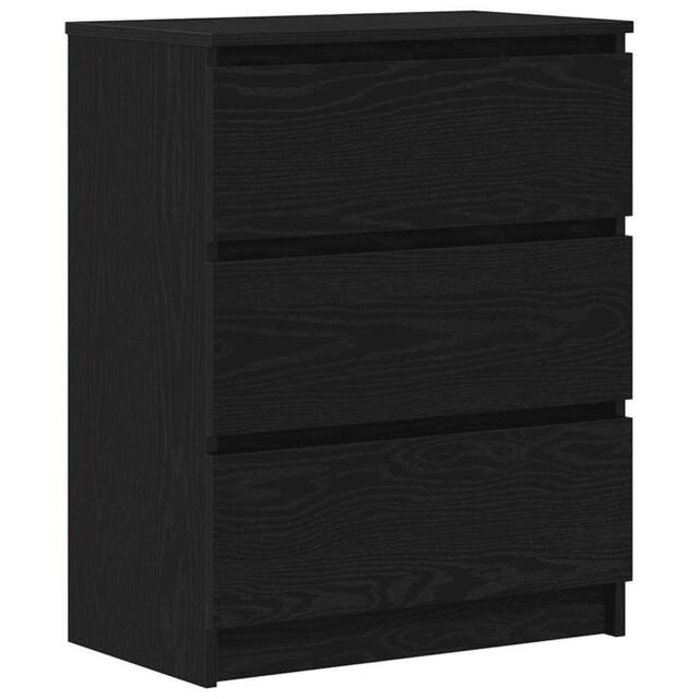 Berkfield Home Sideboard Black Oak 60x35x76 cm Engineered Wood - Size: 60 x 35 x 76 cm - image 1