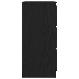 Berkfield Home Sideboard Black Oak 60x35x76 cm Engineered Wood - Size: 60 x 35 x 76 cm - thumbnail 7
