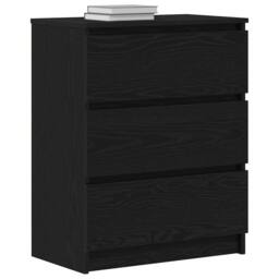 Berkfield Home Sideboard Black Oak 60x35x76 cm Engineered Wood - Size: 60 x 35 x 76 cm - thumbnail 4