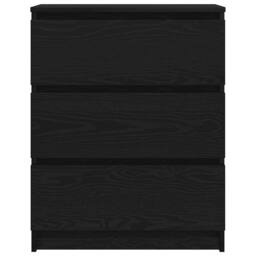 Berkfield Home Sideboard Black Oak 60x35x76 cm Engineered Wood - Size: 60 x 35 x 76 cm - thumbnail 6