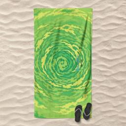 Rick & Morty Portal All Over Pattern Beach Towel - thumbnail 3