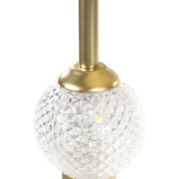 Wyld and Coco Round Pendant Light Gold Metal Frame Glass Shade Integrated LED 3000K - thumbnail 5