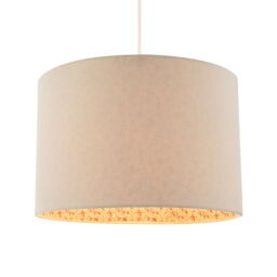 Happy Homewares Cream Linen Lamp Shade with Inner Pink & Red Floral Fabric Lining - Size: 12 inches - thumbnail 2