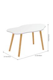 Living and Home Single Tier Modern Coffee Table in White - thumbnail 4