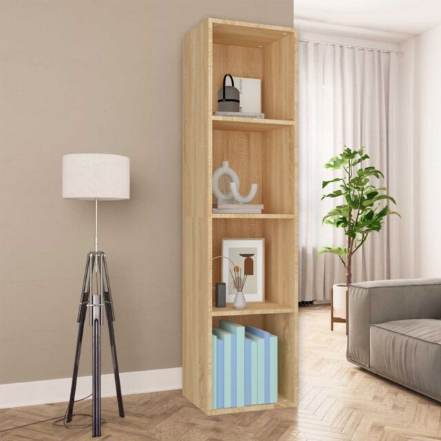 Berkfield Home Book Cabinet/TV Cabinet Sonoma Oak 36x30x143 cm Engineered Wood in Brown - Size: 36 x 30 x 143 cm - image 1