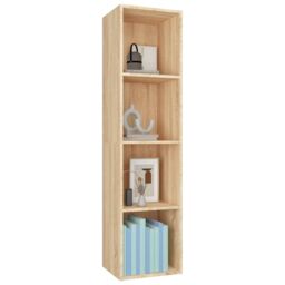 Berkfield Home Book Cabinet/TV Cabinet Sonoma Oak 36x30x143 cm Engineered Wood in Brown - Size: 36 x 30 x 143 cm - thumbnail 3