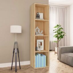 Berkfield Home Book Cabinet/TV Cabinet Sonoma Oak 36x30x143 cm Engineered Wood in Brown - Size: 36 x 30 x 143 cm - thumbnail 1