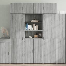 Berkfield Home Storage Cabinet Grey Sonoma 70x42.5x225 cm Engineered Wood
