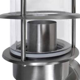 Berkfield Home Patio Wall Light Lamp Stainless Steel in Silver