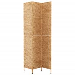 Berkfield Home Room Divider 3-Panel 122x180 cm Water Hyacinth in Brown - thumbnail 4