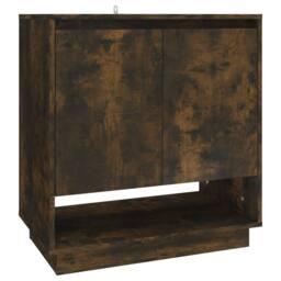 Berkfield Home Sideboard Smoked Oak 70x41x75 cm Engineered Wood in Brown - Size: 70 x 41 x 75 cm - thumbnail 3