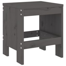 Berkfield Home Garden Stools 2 pcs Grey 40x36x45 cm Solid Wood Pine - Size: 40 x 36 x 45 cm - thumbnail 3
