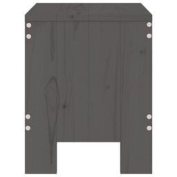 Berkfield Home Garden Stools 2 pcs Grey 40x36x45 cm Solid Wood Pine - Size: 40 x 36 x 45 cm - thumbnail 5