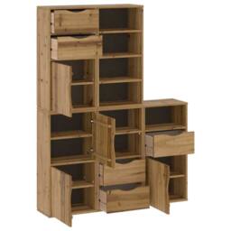 Berkfield Home Side Cabinets 5 pcs ODDA 40x24x79 cm Solid Wood Pine in Brown - Size: 40 x 24 x 79 cm - thumbnail 5