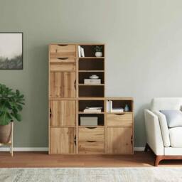 Berkfield Home Side Cabinets 5 pcs ODDA 40x24x79 cm Solid Wood Pine in Brown - Size: 40 x 24 x 79 cm - thumbnail 3