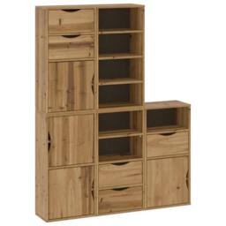 Berkfield Home Side Cabinets 5 pcs ODDA 40x24x79 cm Solid Wood Pine in Brown - Size: 40 x 24 x 79 cm - thumbnail 2